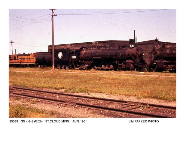 GN 4-8-2 #2524, St Cloud, MN, August 1961, Jim Parker photo
