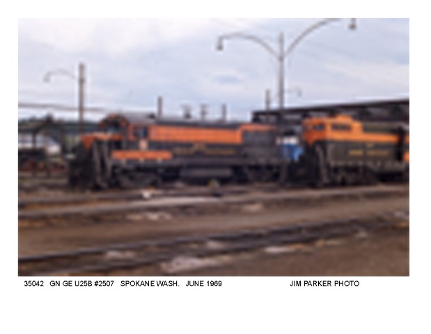 GN U25B #2507, Spokane, WA, June 1969, Jim Parker photo