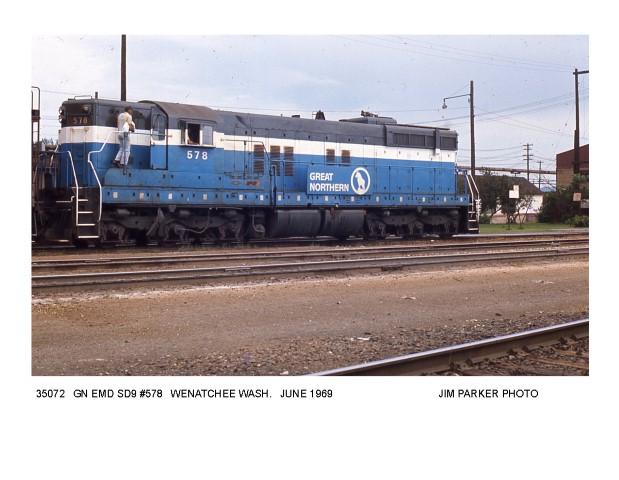 GN SD9 #578, Wenatchee, WA, June 1969, Jim Parker photo