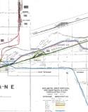 Railroad map of Spokane (EAST) circa 1957, distributed at GNRHS Spokane convention by Bob Downing.