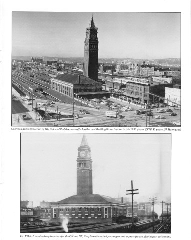 King Street photos circa 1951 and 1915, from GNRHS Reference Sheet 285 (available at gnrhs.org)