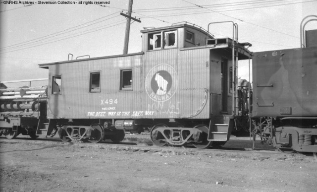 Caboose headed to Moses Lake, WA in 1965 to become part of Monte Holm collection. Now in Cashmere, WA.