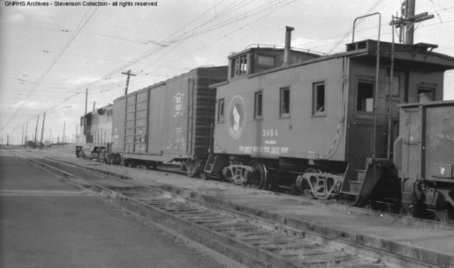 Caboose headed to Moses Lake, WA in 1965 to become part of Monte Holm collection. Now in Cashmere, WA.