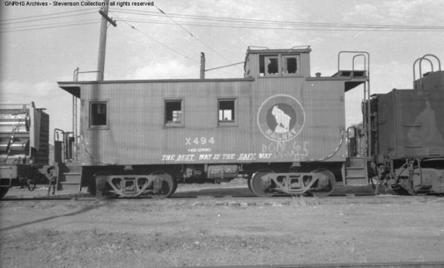 Caboose headed to Moses Lake, WA in 1965 to become part of Monte Holm collection. Now in Cashmere, WA.